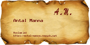 Antal Manna névjegykártya